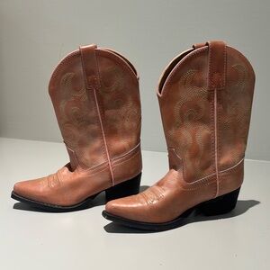 Kids Size 13 Cowboy Boots with pink trim